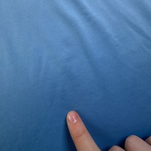 Footjoy FJ Polo Men Large Shirt Short Sleeve Solid Blue Blank Stretch Golfing - Picture 11 of 16